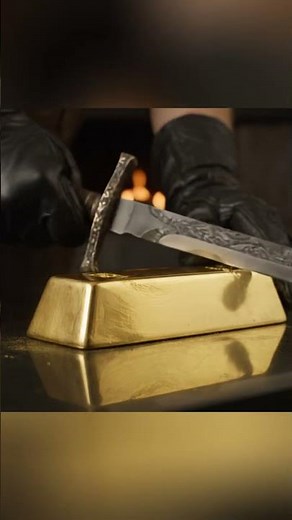 Satisfying ASMR: Slicing Gold with a Razor-Sharp Sword!