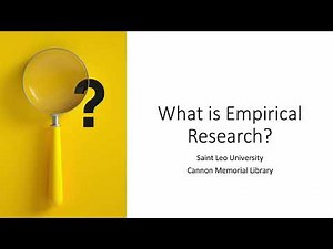 What is empirical research