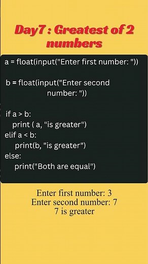 Day 7 100 days of python coding #100daysofcoding #coding #programming #python