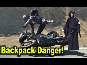 Unsafe Motorcycle Backpacks - Crash Risk Danger - Best Storage Solutions