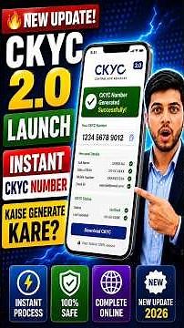 🔥 New Update! CKYC 2.0 Launch | Instant CKYC Number Kaise Generate Kare? #shorts