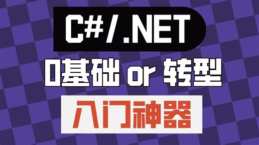 【最全面的C#/NET系统教学】从0开始的保姆级教学_零基础/转型必刷丨欢迎白嫖（全程附赠课件源码_可上手实操）