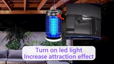 Bug Zapper Outdoor, Mosquito Zapper with LED Light, Fly Zapper Outdoor Indoor, Insect Zapper Electric Fly Traps, Plug in Mosquito Killer for Patio Yard