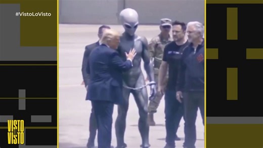Lo que esconde la imagen viral de Donald Trump junto a un alienígena en el área 51: "Es bastante curioso"