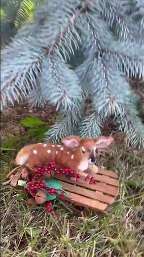 Realistic Needle Felted Fawn 🦌 | Handmade Wool Art #Shorts