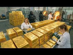 Inside the BIGGEST gold Mining FACTORY: From RAW Mining to 24k LUXURY Gold Bars (Full Process)