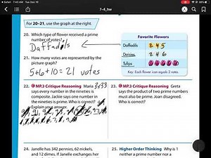 Lesson 7-4 Prime and Composite Numbers EnVision Math 4th Grade