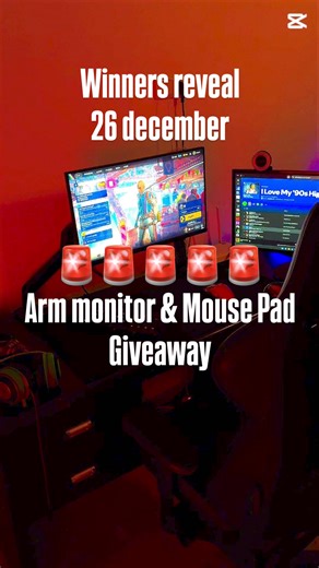 Khalil El boutini on Instagram‎: "⁨ ⁨ ⁨ ⁨ هاد الريل سبسيال 🔥 جبت ليكم Arm Monitor + Tapis XXL غاتربحوهم من عند ‪‪‪‪@smartlook_ma‬‬‬‬ باش يكون الsetup ديالكم فيه l’espace اللي كنتو مضيعين 💻🖱️ الشروط سهلة 👇 ✔️ Follo‪@kuh_leel_‪@smartlook_ma‬k_ma‬k_ma ✔️ Tagi 2 ديال صحابك فالكومنت ✔️ Partagi هاد الريل فـ Story ديالك كلما Tagiti ناس كثر، كلما تزاد الحظ ديالك فالربح 🍀 السحب إن شاء الله نهار الأحد 28 دجنبر أش كاتسنى؟ زرب على راسك 🚀 #giveaway #setup #gaming #smartlook #morocco⁩⁩⁩⁩"‎