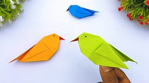 How to fold paper bird step by step - Handmade paper toy making ideas - Paper art and crafts animal #Crafts #PaperBird #OrigamiToy | Mr. Creator