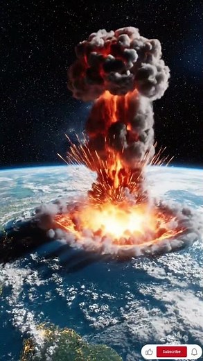 Asteroid Impact Simulation 🌍🔥 #Space #Science #Shorts