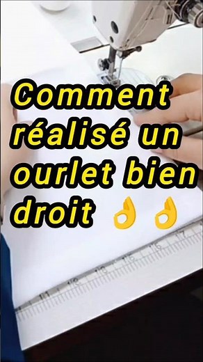 ​Comment réussir✅✅ un ourlet parfait et bien droit #sewingmachine #fashion #machine#couture