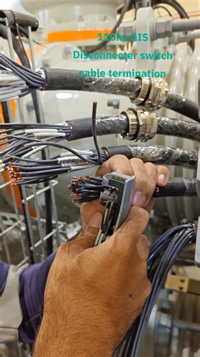 Nasir Raees on Instagram: "110 kv Gis substation work and cable glanding disconnecter switch termination #gis #substation #saudiarabia #nasirraees"