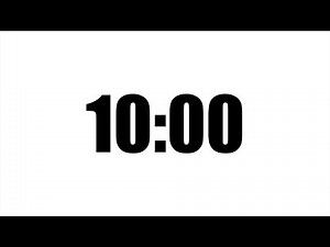 10 Minute Timer – Minimal, No Sound (White Background)