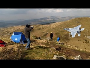 Mach Loop Spectacular Sight 2 USAF F-15C's Low Level in the Mountains of Snowdonia 493rd