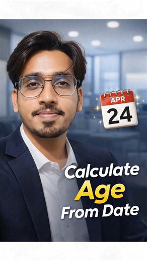 Advance Excel Person on Instagram: "Excel Pro Trick 💡 Date of Birth se Age calculate in seconds using DATEDIF formula 🔥 HR, Interview, Payroll ya MIS work — ye trick must-know hai. 👉 Manual calculation band karo 👉 Errors avoid karo 👉 Smart Excel use karo Shortcut nahi, logic seekho. Agar Excel me career grow karna hai, to save & follow zaroor karo ✅ 👇 Comment karo “Formula” agar formula chahiye 📌 Follow @advance_excel_person for real Excel skills"