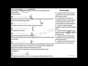 TKT module 2, Dictionary entry. Stages in TKT Module 2