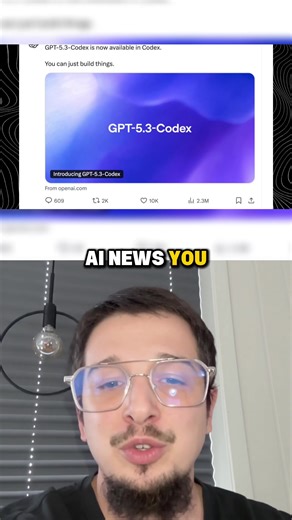 GPT-5.3 Codex is NOT just a chatbot. 🚫🤖 It’s a coding agent that opens PRs and fixes bugs autonomously. 25% faster it helped debug its own training. The game just changed. 💻🚀 #techtok #coding #softwareengineer #openai #gpt5