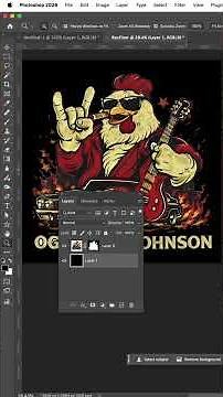 Remove a white background to replace with black #dtfprinting #dtftransfers #photoshoptips