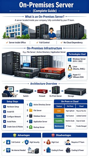 On-Premises Server Explained in 15 Seconds #tech #shorts #job #onpremise #interview