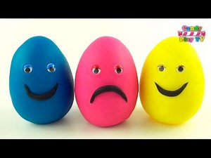Huge Play Doh Surprise Egg with Smiley Face | Learn Colours with Play Doh Smiley Face Surprise Eggs