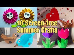 10 Easy Paper Crafts for Kids | Fun Summer Craft Ideas with Step-by-Step Tutorial