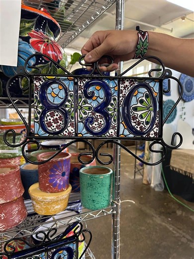 Wrought Iron Number Tile Holders for Address - Etsy