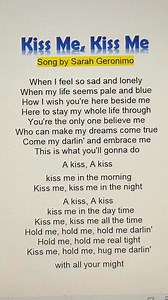 247K views · 3.4K reactions | Kiss Me , Kiss Me | Sarah Geronimo #tbt #karaoke #songlyrics #trendingnow #trendingreels | Song Lyrics by Miss Kim | Facebook