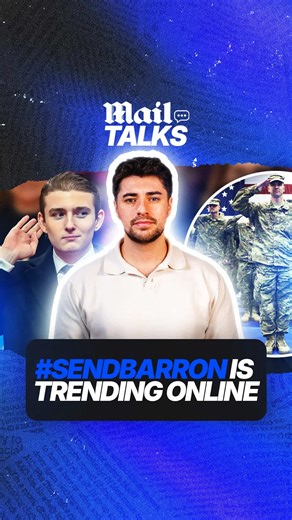 #sendbarron has been trending online with many calling for President Donald Trump to send his son to fight in Iran following the deaths of US soldiers during Operation Epic Fury in Iran. #mailtalks #trump #usa