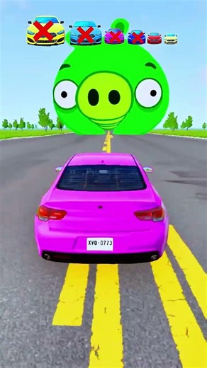 Big & Small Cars vs Giant Andrew Tate Face Tunnel