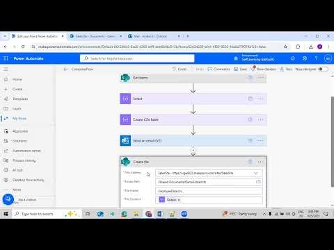 Basic Overview on How to Create CSV and HTML Table Actions using Power Automate in Telugu