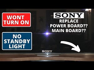 How To Fix SONY TV Wont Turn On No Standby Light || No Picture No Sound