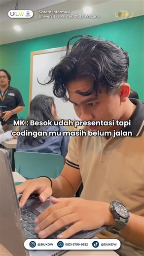 Sistem Informasi UKDW on Instagram: "pusing braayyy codingan ga jalan2 Hotline : 0821-3799-9922 #siukdw #siukdwjogja #ftiukdw #ukdwjogja #ukdwpeduli initiate inovate integrate inform inspire"