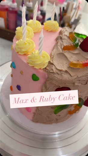 Alright, where are my Nick Jr. moms?! Can you explain this cake to me? It was so fun to make, but I’m not so sure about what it’s supposed to be. 😅 #maxandruby @nickelodeon | Dolce Bakeshop