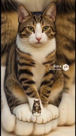 Infinite Cat Loop 🐱♾️ | Giant Cat Reveals Mini Cat Illusion