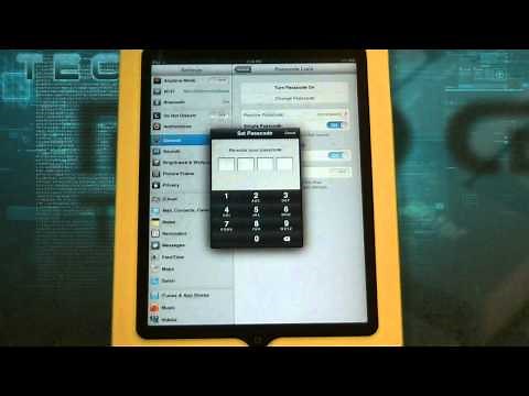 How to add a passcode to an iPad