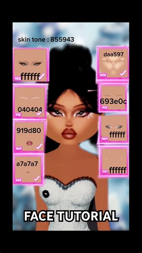if yall need face tutorials let me know and ill gladly post more! #roblox #dresstoimpress #fyp