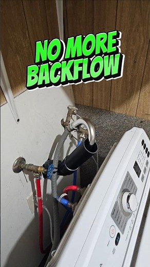 No more backflow from wash machine drain