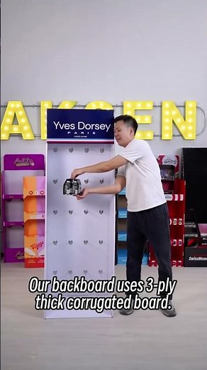 Custom Cardboard Hook Display Stand For Retail Merchandise#cardboarddisplayrack #paperdisplaystand
