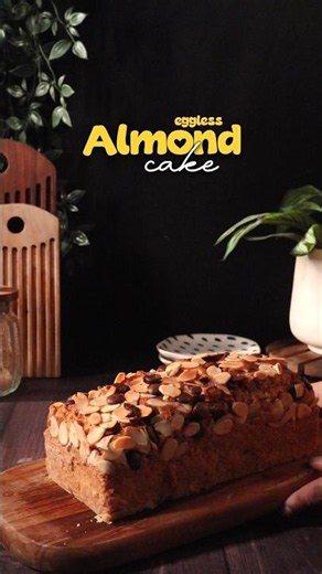 Eggless Almond Cake Recipe
