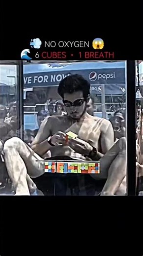 Unbelievable! Solving 6 Rubik’s Cubes Underwater on One Breath World Record 🤯🌊 #rubikscube #viral ?