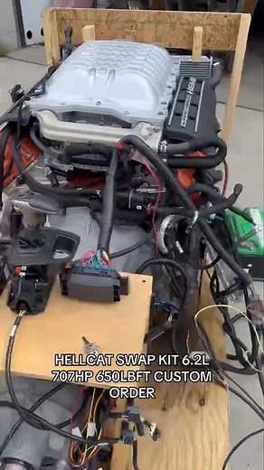 This kit includes: Turnkey HELLCAT 6.2L 707 hp and 650 ft-lbs Your choice of transmission Flashed ECM – SKIM removed UNLOCKED GPEC2A for HP Tuners Tuning TCM and stand-alone automatic transmission controller included ***only for auto transmissions OBD2/DLC connector (wired up and ready to be used to tune) Stand-Alone wiring harness Fuel Pump (pre-wired for ease of installation) Radiator Cooling Fan (pre-wired for ease of installation) Turnkey pallet (ready to run by adding battery and fuel cell)