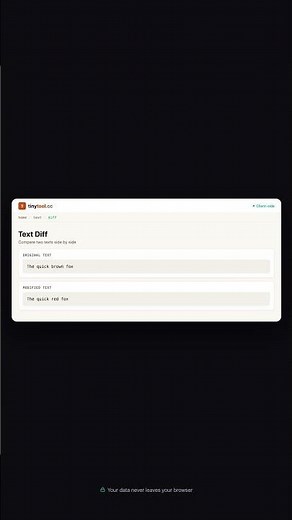Text Diff — Free Online Tool | TinyTool.cc