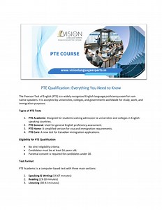 PTE Qualification: Everything You Need to Know - SlideServe