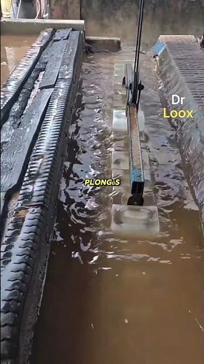 Why is the ice submerged in dirty water?