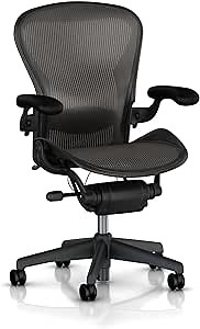 Herman Miller Aeron Executive Office Chair-Stainless Steel, Size B-Fully Adjustable Arms-lumbar Support Open Box