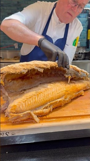 Salt Crusted 15lb Faroe Island Salmon 🤤🐟 #salmon #faroeislands