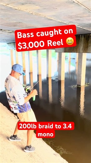First Bass on $3,000 Reel on a $10 Rod!