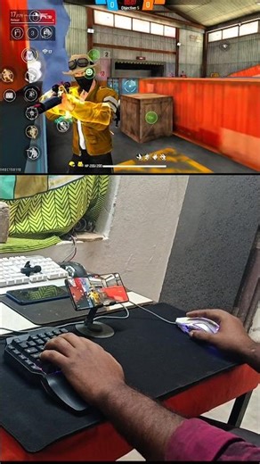 How to play free fire with keyboard mouse in mobile | ⌨️ 🖱📱 full setup without app no activation