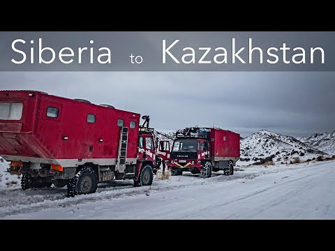 Overland Siberia to Kazakstan. Winter Overlanding in -45˚c. Expedition trucks.