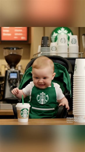 Baby in a Stroller Working at Starbucks ☕👶 | Formula Doesn’t Pay Rent #comedyshorts #viral #baby